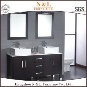 European Style Bathroom Cabinet Wood Bathroom Furniture